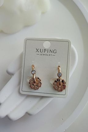 گوشواره استیل (فولاد) طلائی زنانه روکش طلا bashediyedukkani - کد 805239314