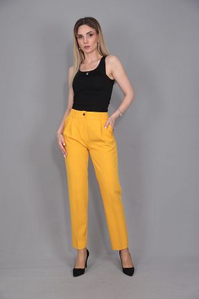 شلوار زرد زنانه پلی استر ÖNDER ÖZSOY - کد 737614581