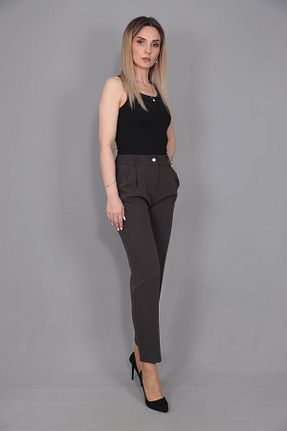 شلوار طوسی زنانه مخلوط پلی استر ÖNDER ÖZSOY - کد 737587977