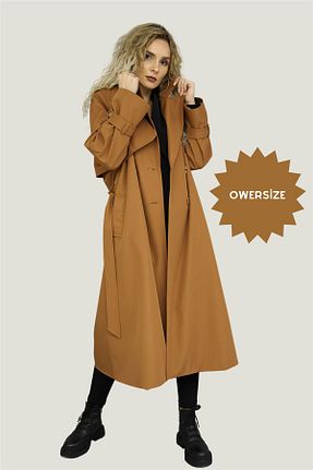 ترنچکت قهوه ای زنانه مخلوط پلی استر ÖNDER ÖZSOY - کد 797842531