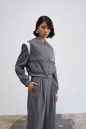 کت طوسی زنانه Bomber Quzu - کد 858957616