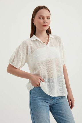 بلوز بژ زنانه یقه پولو Hiccup - کد 859369453