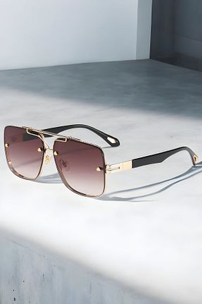عینک آفتابی قهوه ای زنانه UV400 Eyesofia - کد 859233037