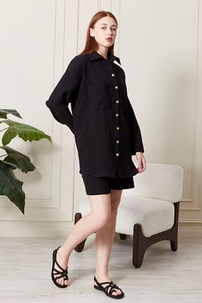 ست بالاتنه و پائین تنه مشکی زنانه بافتنی BW BEST WOMAN - کد 859374050