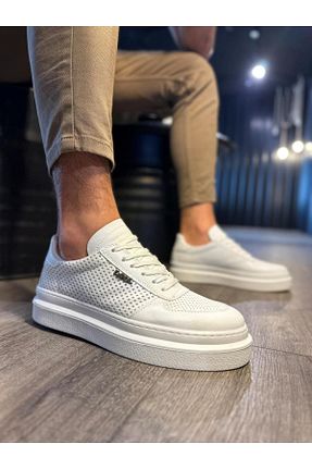کفش اسنیکر سفید مردانه بند دار Rozero Shoes - کد 859216399