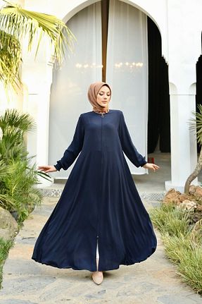 کلاه و ابایا سرمه ای زنانه پنبه ای gülmedine - کد 835443146