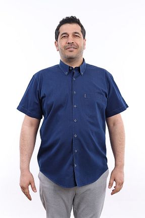 پیراهن سایز بزرگ سرمه ای مردانه سایز بزرگ TOUSUS - کد 817830971
