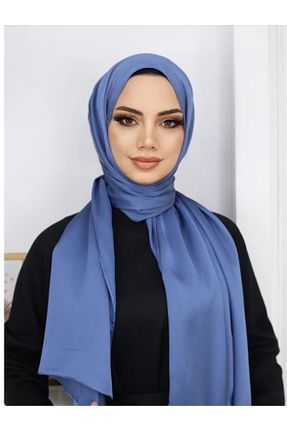 شال سرمه ای زنانه میکرو ساتن Trablus - کد 805446358