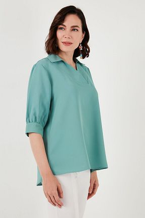 بلوز سبز زنانه ساده Lela - کد 827649197