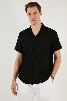 پیراهن مشکی مردانه رگولار Buratti - کد 803457405