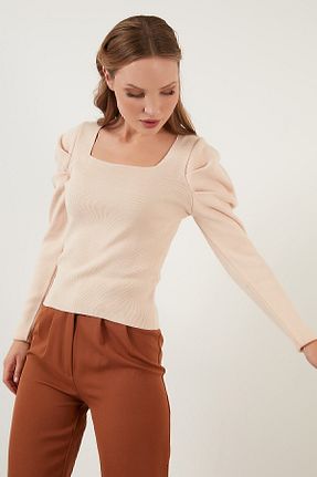 پلیور بژ زنانه ساده Lela - کد 456554839