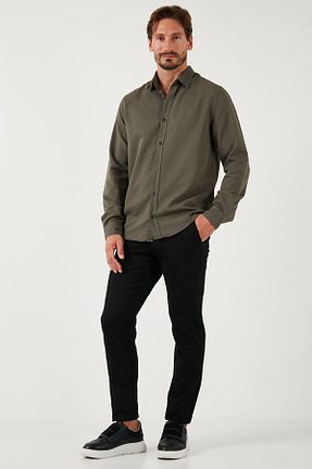 پیراهن خاکی مردانه رگولار Buratti - کد 855876041