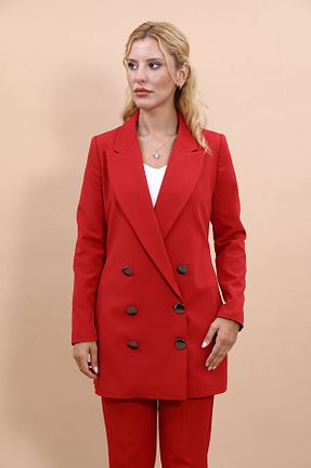 کت قرمز زنانه Blazer ÖNDER ÖZSOY - کد 717674116