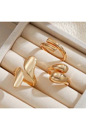 انگشتر جواهر طلائی زنانه روکش طلا M SMİLE - کد 859371160