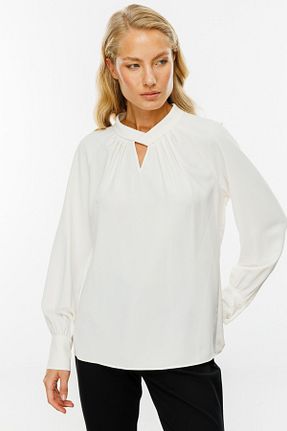 بلوز نباتی زنانه ساده Ekol - کد 859375177