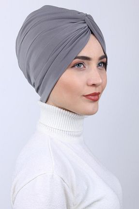 روسری طوسی پنبه ای Moda Asse - کد 859230527