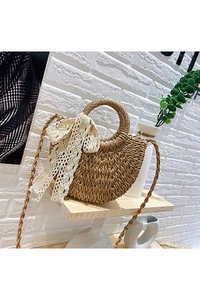 کیف دوشی قهوه ای زنانه حصیر TOPLINE - کد 831917469