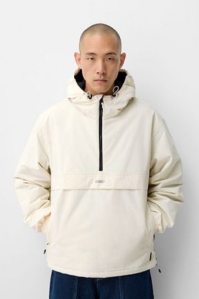 کاپشن بژ مردانه Relaxed Bershka - کد 858281163