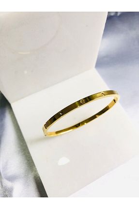 دستبند استیل (فولاد) طلائی زنانه استیل ضد زنگ Yush aksesuar - کد 859520628