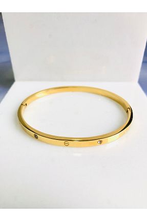 دستبند استیل (فولاد) طلائی زنانه استیل ضد زنگ Yush aksesuar - کد 859520628