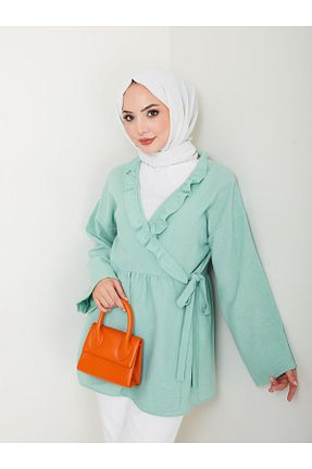 تونیک حجاب سبز زنانه پنبه ای VOLT CLOTHİNG - کد 859398449