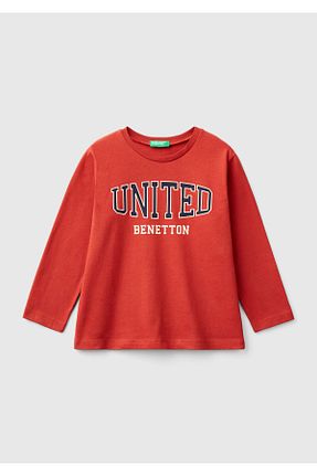 تیشرت قهوه ای بچه گانه رگولار United Colors of Benetton - کد 859392449