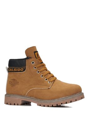 بوت / نیم بوت زرد زنانه چرم مصنوعی AlbiShoes - کد 859634035