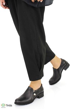 کفش کژوال مشکی زنانه چرم خالص Mammamia - کد 859697617