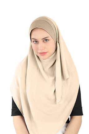 روسری بژ Ecardin - کد 859723878