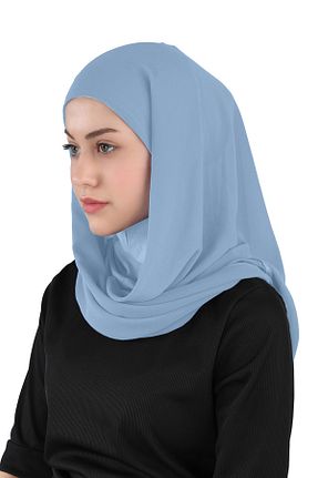 روسری آبی شیفون Ecardin - کد 859724896