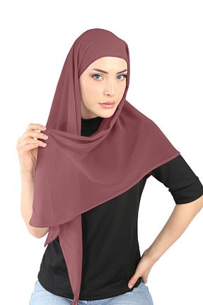 روسری زرشکی شیفون Ecardin - کد 859725687