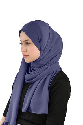روسری سرمه ای شیفون Ecardin - کد 859724441