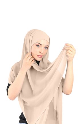 روسری سرمه ای شیفون Ecardin - کد 859726837