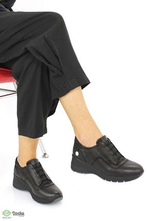 کفش کژوال مشکی زنانه چرم خالص Mammamia - کد 859696433