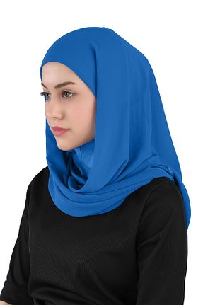 روسری سرمه ای شیفون Ecardin - کد 859724826