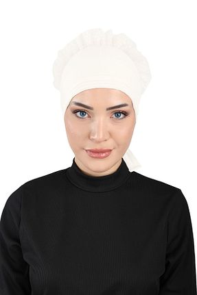 کلاه شنای حجاب بژ زنانه Ecardin - کد 859775709