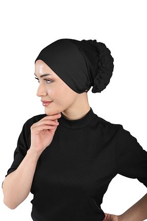 کلاه شنای حجاب مشکی زنانه Ecardin - کد 859748155