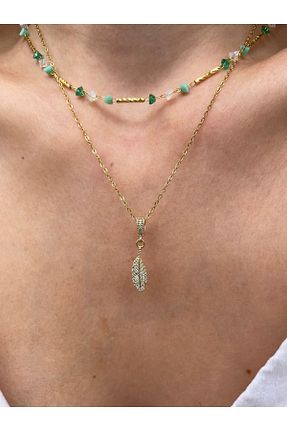 گردنبند استیل ( فولاد ) طلائی زنانه استیل (فولاد) Hora - کد 859774305