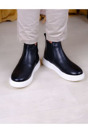 بوت / نیم بوت مشکی مردانه چرم خالص Leathermens - کد 859773455