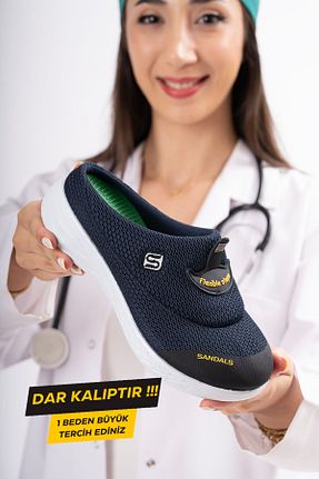 دمپائی اسپرت سرمه ای زنانه پارچه ای sandal spor - کد 850630159