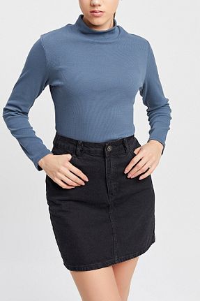 بلوز سرمه ای زنانه ساده Curly - کد 453766057