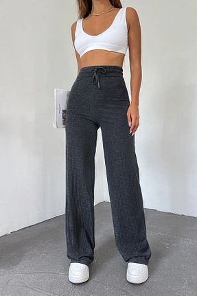 شلوار کرمگن طوسی زنانه ساق پهن Hera Moda - کد 143613515