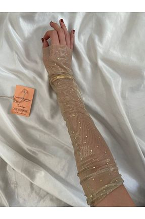 دستکش طلائی زنانه Nurcanilirboutique - کد 859633364