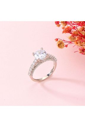 انگشتر نقره زنانه زیرکن Metay Silver - کد 852263342