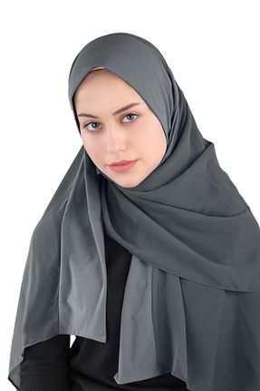 روسری طوسی شیفون Ecardin - کد 859774055
