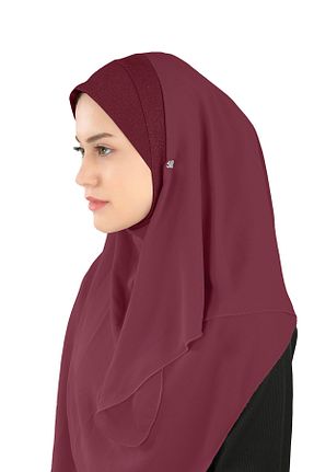 روسری زرشکی Ecardin - کد 859725183