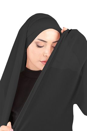 روسری مشکی شیفون Ecardin - کد 859722392