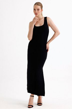 لباس سایز بزرگ مشکی زنانه ویسکون Sense - کد 859684016