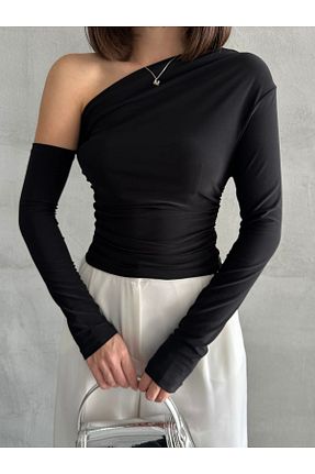 بلوز مشکی زنانه ساده ELBEY - کد 858026600