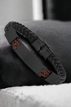 دستبند استیل (فولاد) مشکی مردانه Daniel Klein - کد 816678335